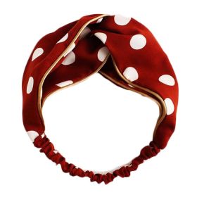 Red Retro Polka Dot Headband Criss Cross Wide Hairband Hair Ribbon Hair Accessories Hair Wrap