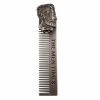 Portable Stainless Steel Men Comb Hair and Beard Comb Metal Pocket Size Mustache Anti-Static Styling Comb for Men Hair Care Tool