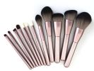 12Pcs Makeup Brushes Face Lip Eyebrows powder brush+Professional makeup Bag