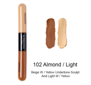 Double Heads Are Suitable For Any Skin Type Natural Color Brightening Liquid Concealer (Option: A 102)