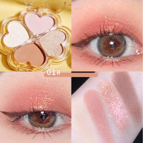 20 Kleuren Oogschaduw Palet Pearly Matte Aarde Kleur Oogschaduw Draagbare Shiny Langdurige Natuurlijke Oogschaduw Make-Up Cosmetische (Color: 4Colors 01)