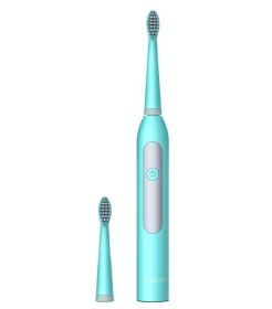 Electric Toothbrush Rechargeable Waterproof Wireless Charging APP Control Mi Smart Tooth Brush Ultrasonic (Color: Green, size: M)