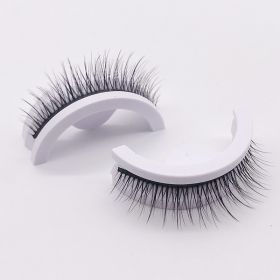 1Pair Glue-free False Eyelashes Wispy Natural Lashes Long Eyelash Self-adhesive Lash Extension Reusable Handmade Lash For Makeup (Color: B01)