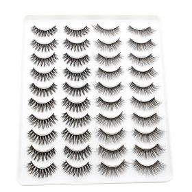 20 Pairs Mink Lashes Natural False Eyelashes Dramatic Volume Fake Lashes Soft Thick Long Eyelashes Wispy Makeup Extension 2022 (Color: YP205)