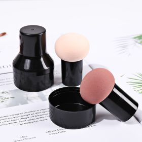 Mushroom Head Cosmetic Puff Foundation Makeup Sponge Powder Puff Smooth Sponge Multi- Function Dry &amp; Wet Beauty Makeup Tool (Color: Brown)