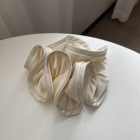 1/2/3pc Silk Oversized Scrunchies Women Elastic Hair Bands Ponytail Holder Rubber Band Elegant Satin Hair Rope Hair Accessory (Color: White1pcs)