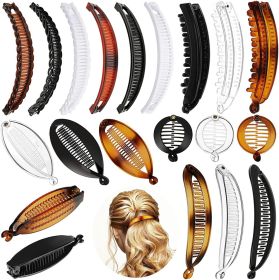 Banana Hair Clips Set for Women Vintage Clincher Classic Large Double Comb (Color: Set 6)