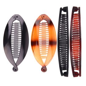 Banana Hair Clips Set for Women Vintage Clincher Classic Large Double Comb (Color: Set 2)