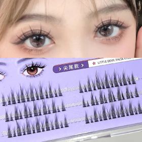 3D Faux Mink Lashes Tapered Natural Long False Eyelashes Individual Eyelash Natural Thick Lashes Eyelash Extension for Makeup (Color: B7233-78pcs)