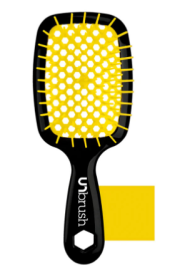 Detangling Hair Brush Wet-Dry Vented Detangling Hair Brush Vented Wet Hair Brush for Women -man Glides Through Tangles Heating Brush for Wet, Thick, C (Color: Yellow)