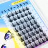 QSTY DIY Natural Clusters Lashes Individual Dovetail Segmented Lashes Volume Natural Segment Eyelashes 3D Extension Bundles